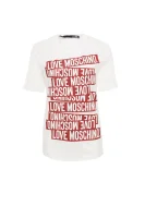 T-shirt Love Moschino kremowy