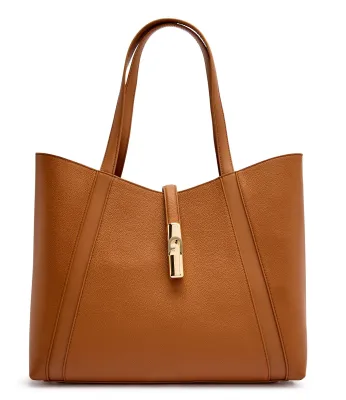 Leather shopper bag FURLA GOCCIA Furla | Brown WB01788 BX3353