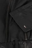 THDW Biker Leather Jacket Hilfiger Denim black