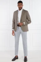 Spodnie 13 Silvi | Shaped fit | z dodatkiem wełny Windsor szary