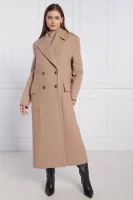 Wełniany płaszcz CLARINDA Pinko brązowy