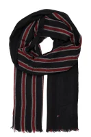 Wool scarf STRIPE BLOCK SCARF Tommy Hilfiger navy blue