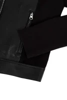 Diligente Leather Jacket Pinko black