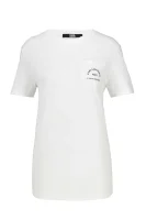 T-shirt Logo Pocket | Regular Fit Karl Lagerfeld biały