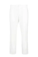 Lniane spodnie chino | Regular Fit Armani Exchange biały