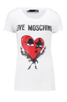 T-shirt | Slim Fit Love Moschino biały