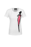 T-shirt Boutique Moschino biały