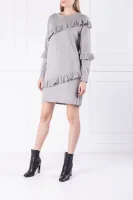Wool dress Willeana BOSS ORANGE ash gray