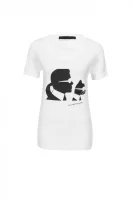 T-shirt Karl & Choupette Karl Lagerfeld biały