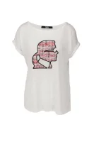 T-shirt | Loose fit Karl Lagerfeld biały