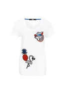 T-shirt Tropical patches tee Karl Lagerfeld biały