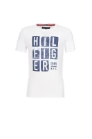 T-shirt Ame Hilfiger Print Tommy Hilfiger biały