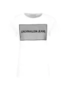 T-shirt INSTITUTIONAL | Slim Fit CALVIN KLEIN JEANS biały