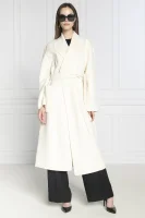 Wełniany płaszcz Michael Kors biały