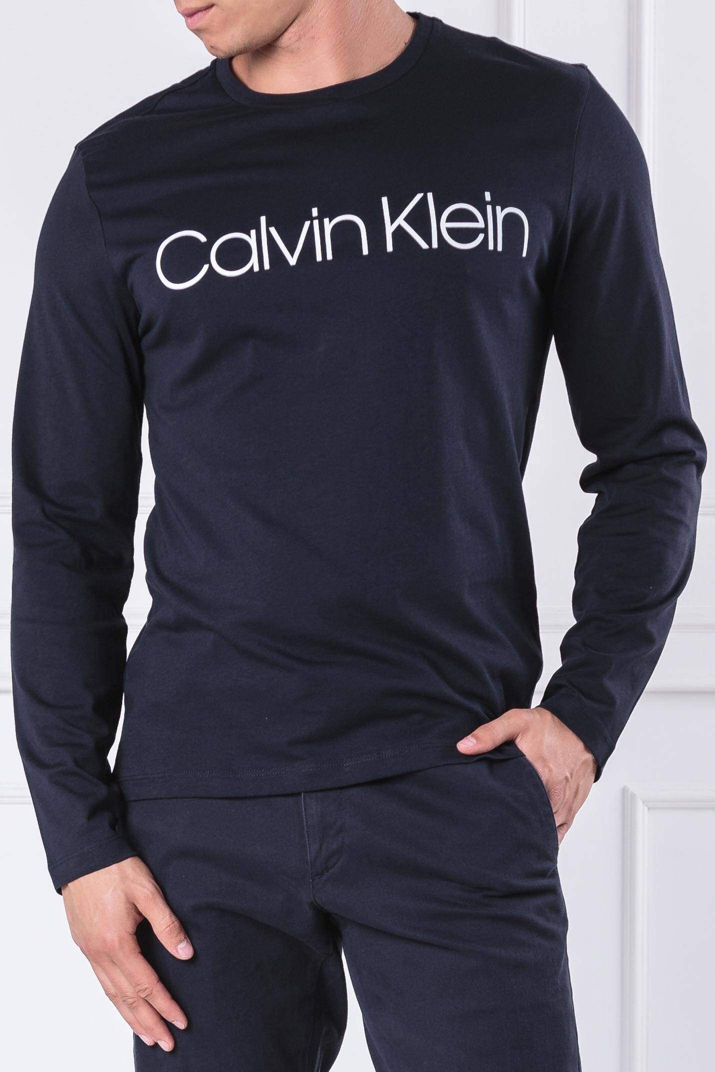 Trousers | Slim Fit Calvin Klein | Navy blue | Gomez.pl/en