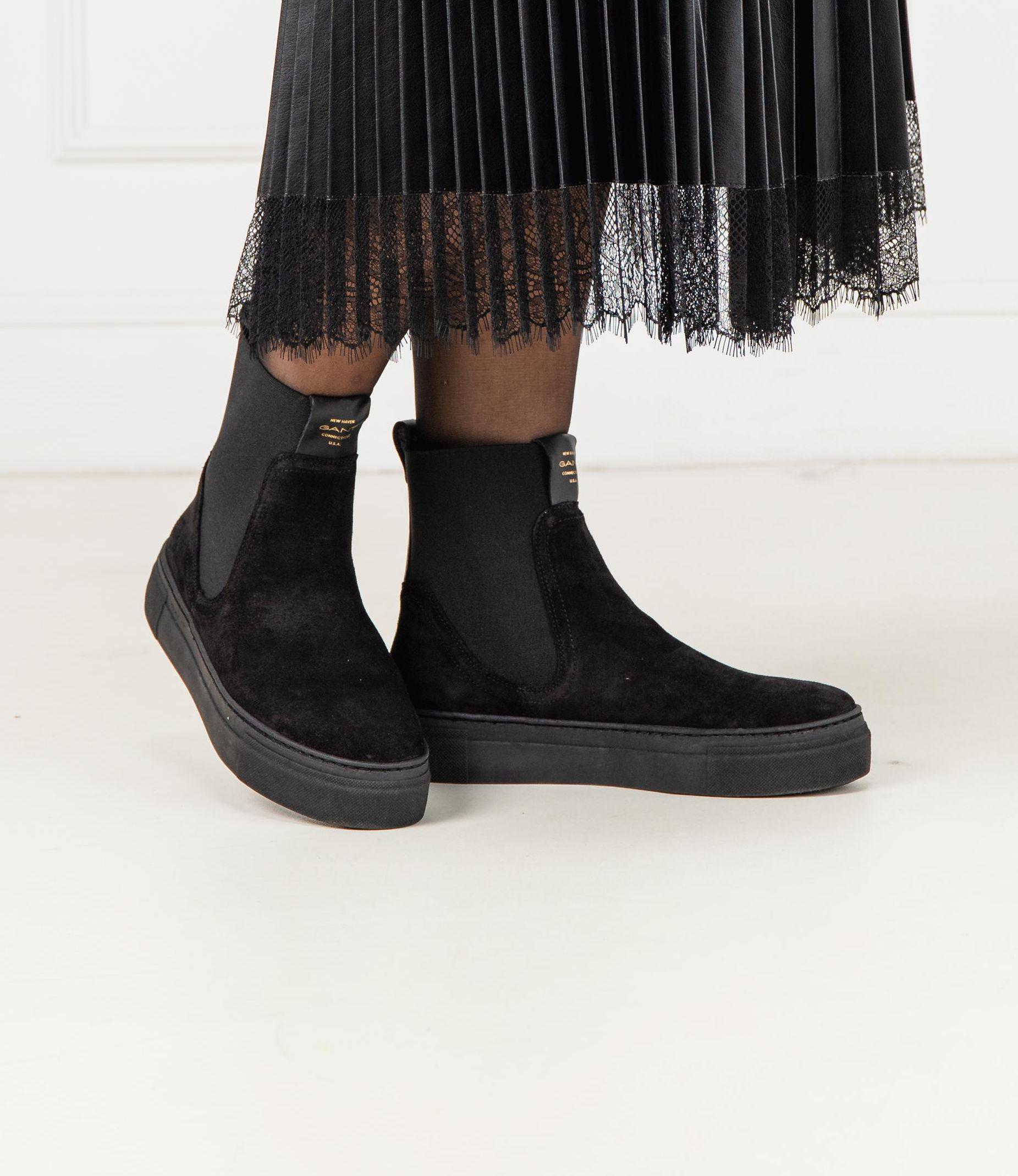 JEP drijvend dilemma Leather ankle boots Marie Gant | Black | Gomez.pl/en