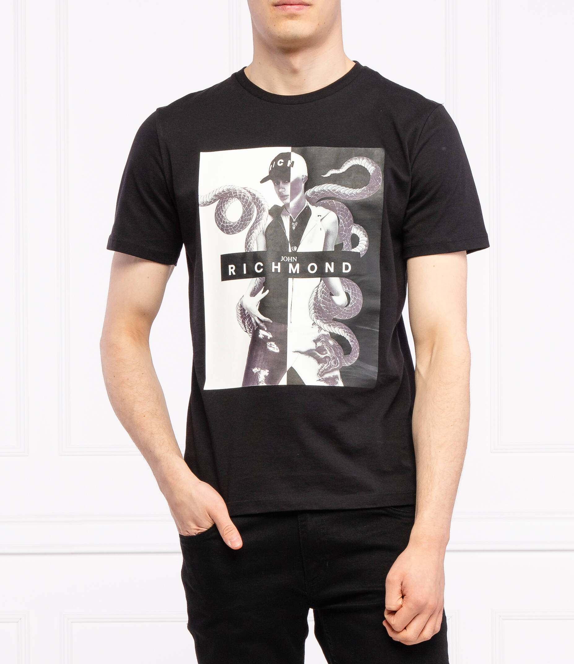 T-shirt COCO | Regular Fit John Richmond | Black | Gomez.pl/en