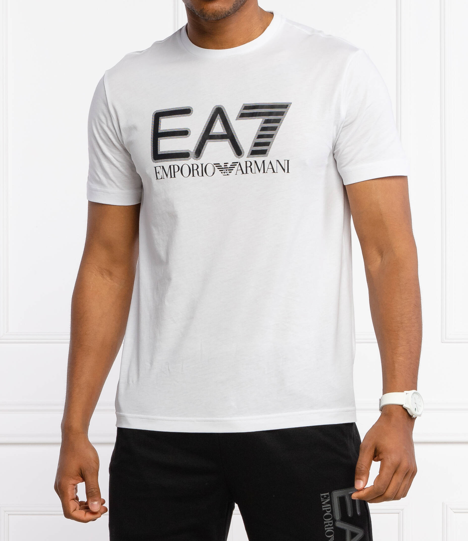 T-shirt | Regular Fit EA7 | White | Gomez.pl/en