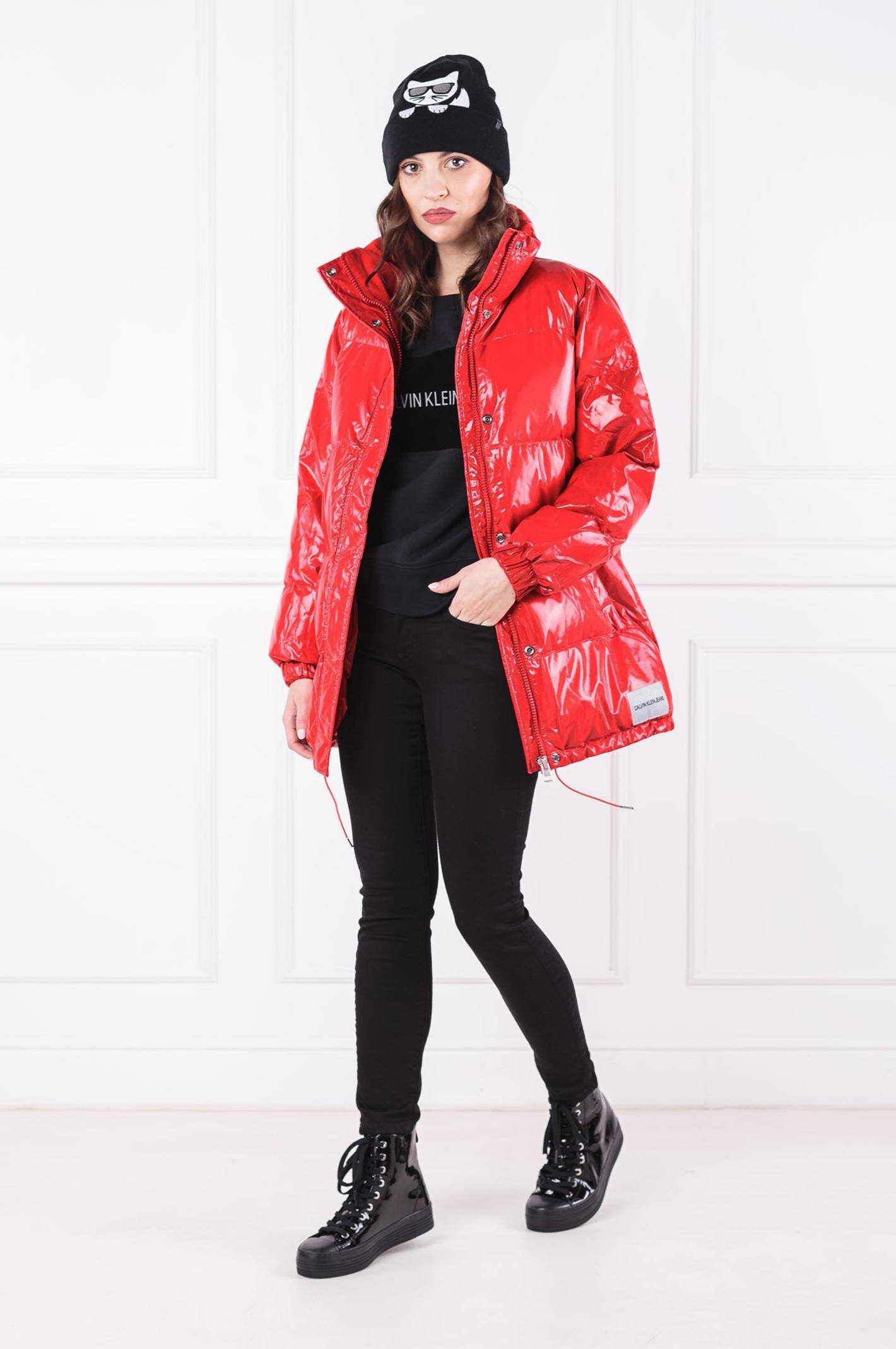 Jacket Vinyl Puffer Jacket Regular Fit CALVIN KLEIN JEANS Red Gomez.pl en