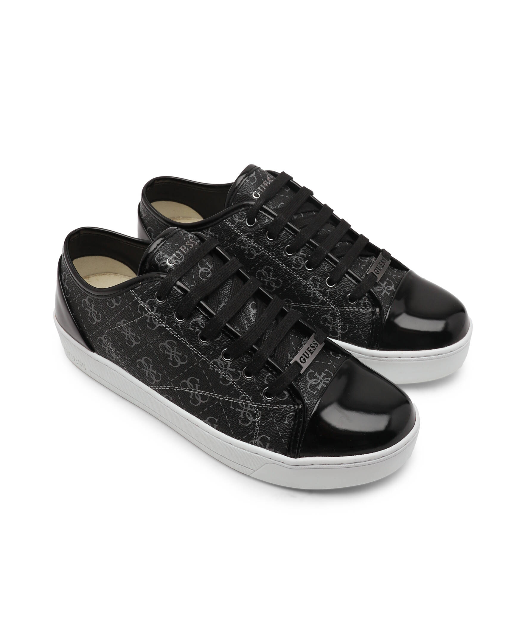 Sneakers UDINE | with addition of leather Guess | Black | Gomez.pl/en
