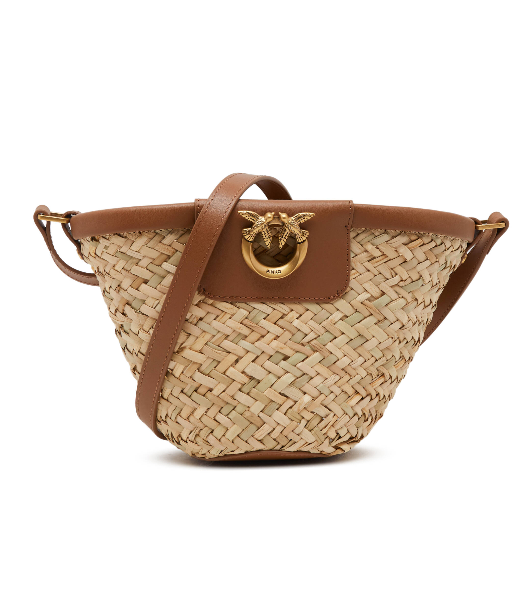 Beach bag LOVE SUMMER BUCKET RAFIA Pinko | with addition of