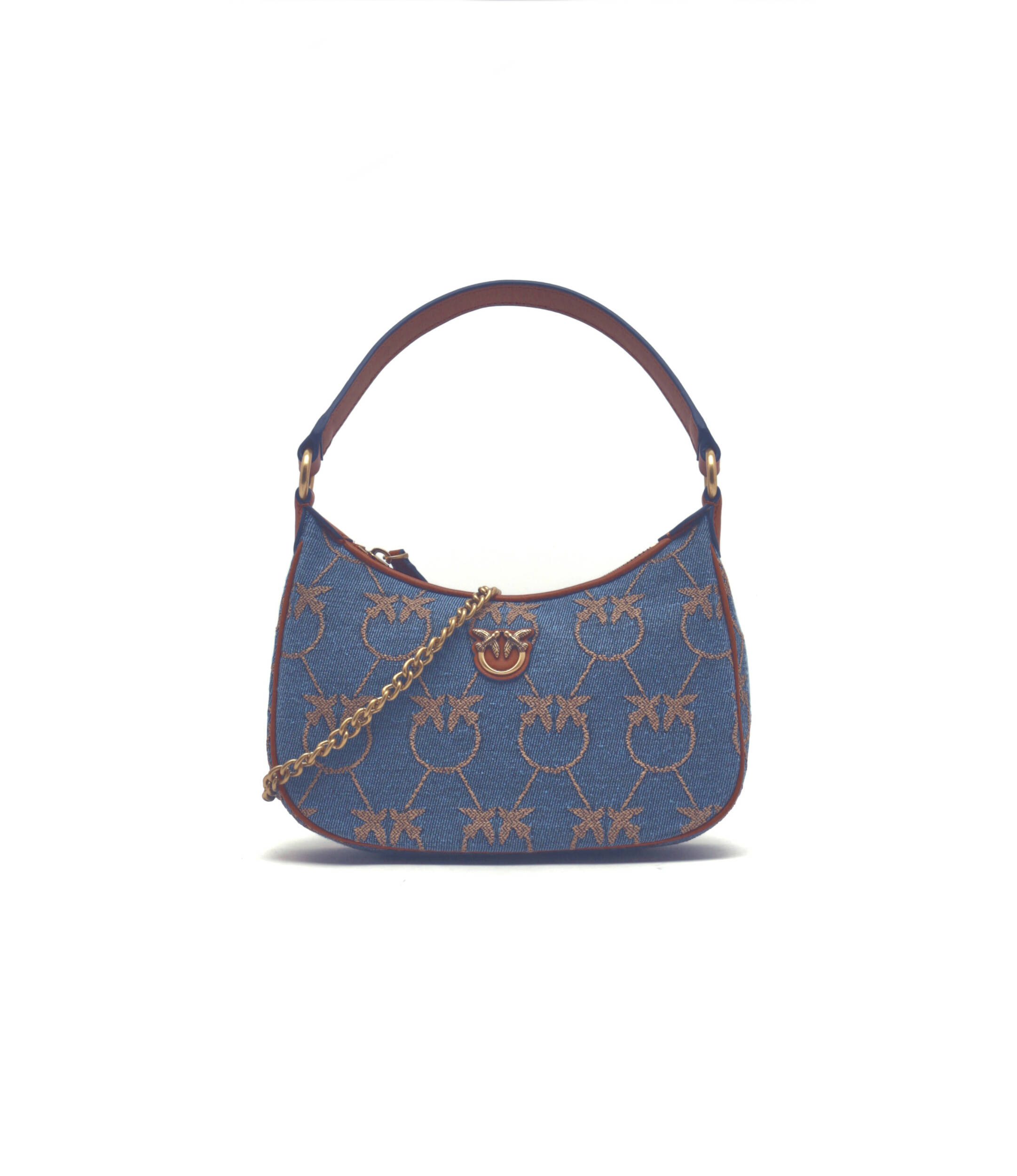 ★TOUT Y EST★ OZ Mini Half Moon Canvas Cross Bag 2color OZM Messenger bag MINI LOVE BAG HALF MOON DENIM LOGO Pinko