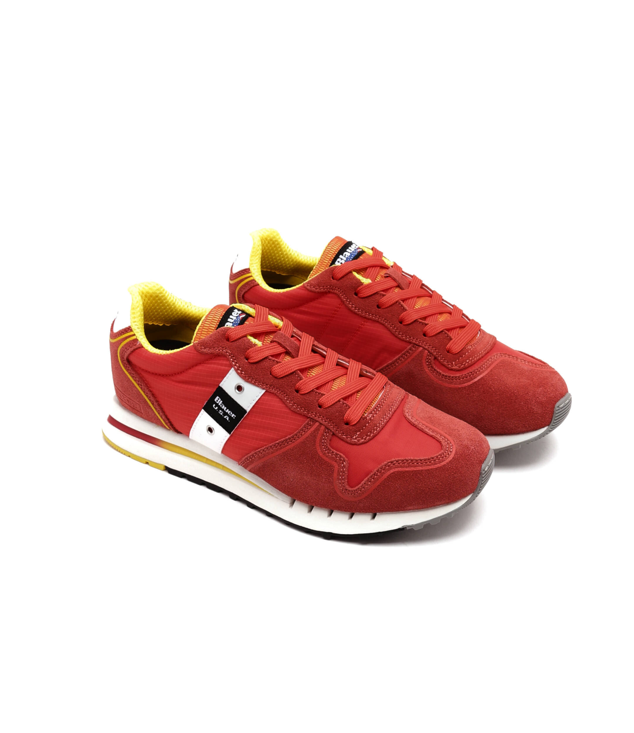 Sneakers QUARTZ 01 | with addition of leather BLAUER | Red | Gomez.pl/en