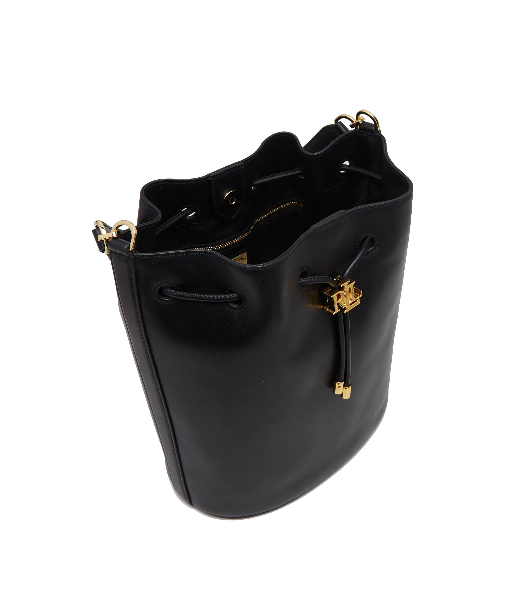 Leather bucket bag ANDIE 25-DRAWSTRING-LARGE LAUREN RALPH LAUREN ...