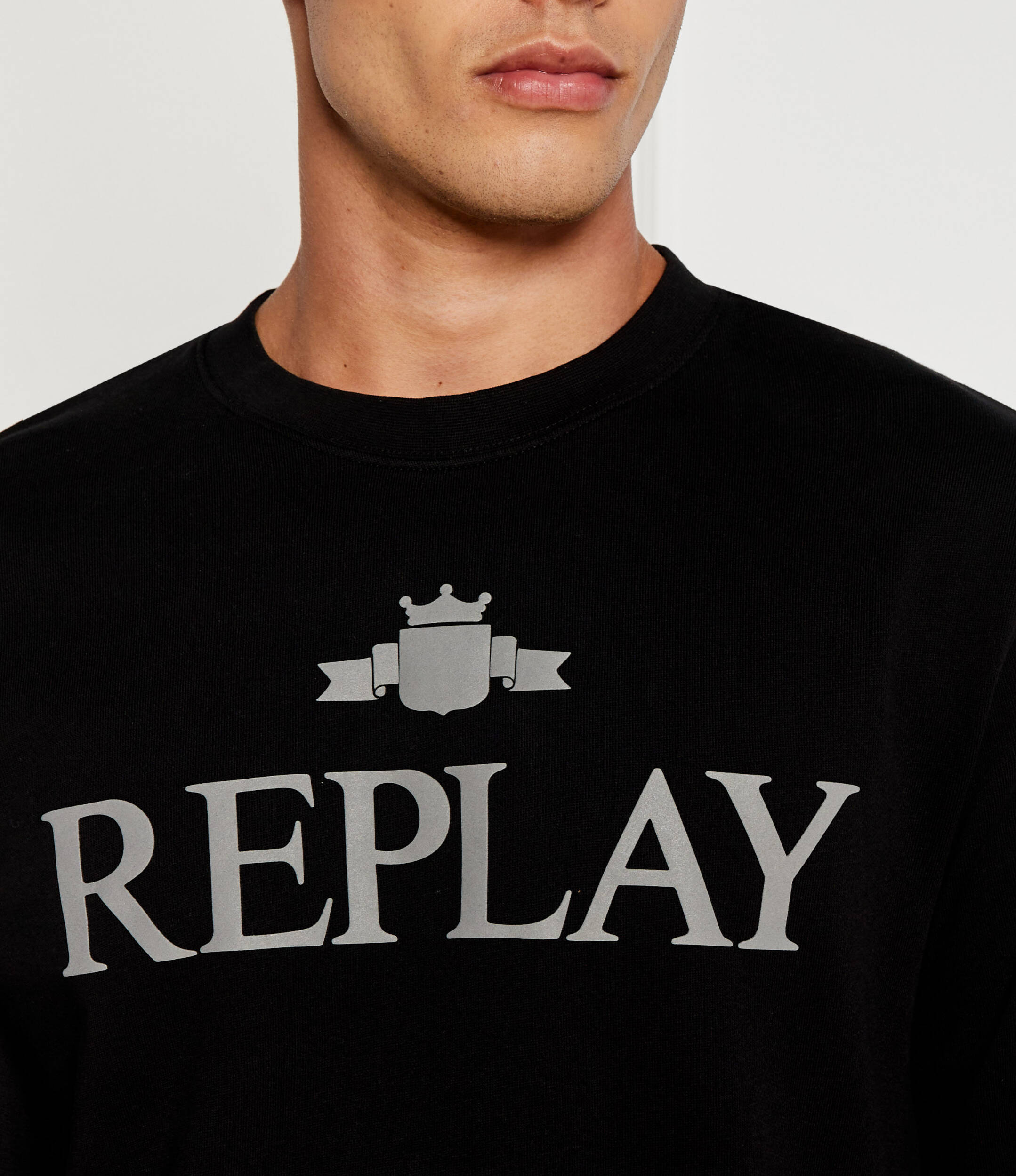 Replay M6963.000.23650P スウェットシャツ Sweatshirt Replay | Regular Fit | color Black | Gomez.pl/en