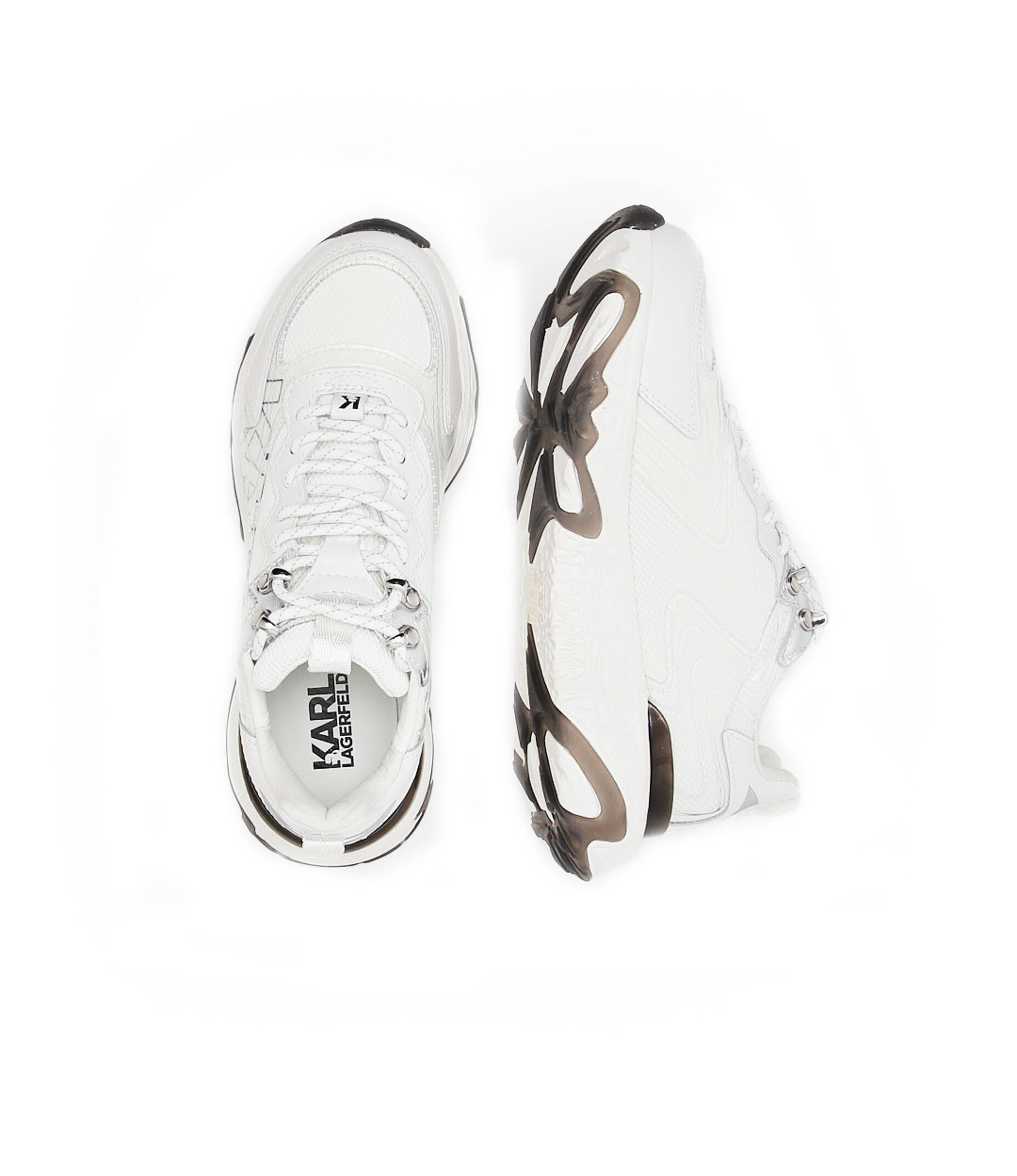 Sneakers BLAZE | with addition of leather Karl Lagerfeld | White ...