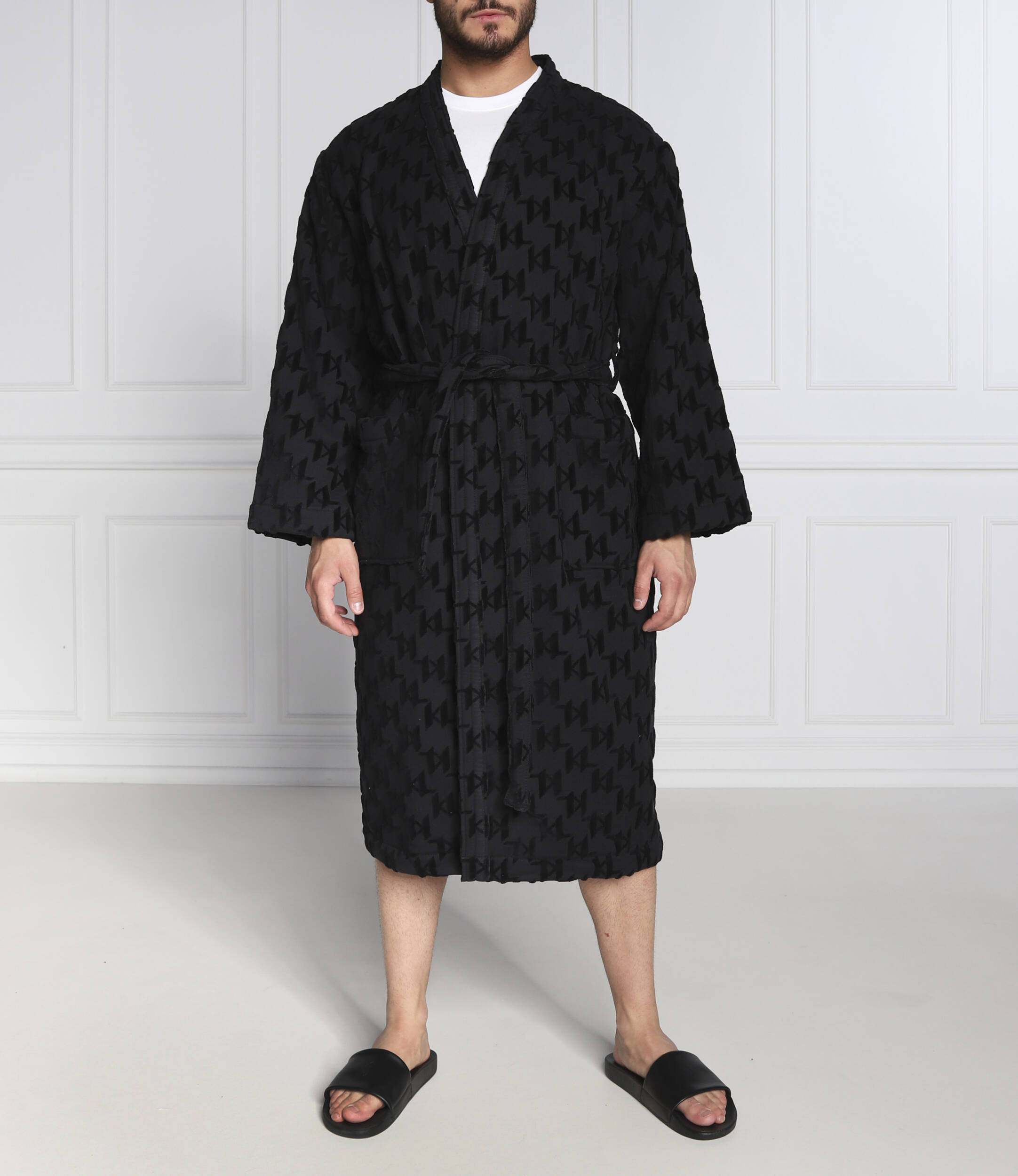 Bathrobe | Relaxed fit Karl Lagerfeld | Black | Gomez.pl/en