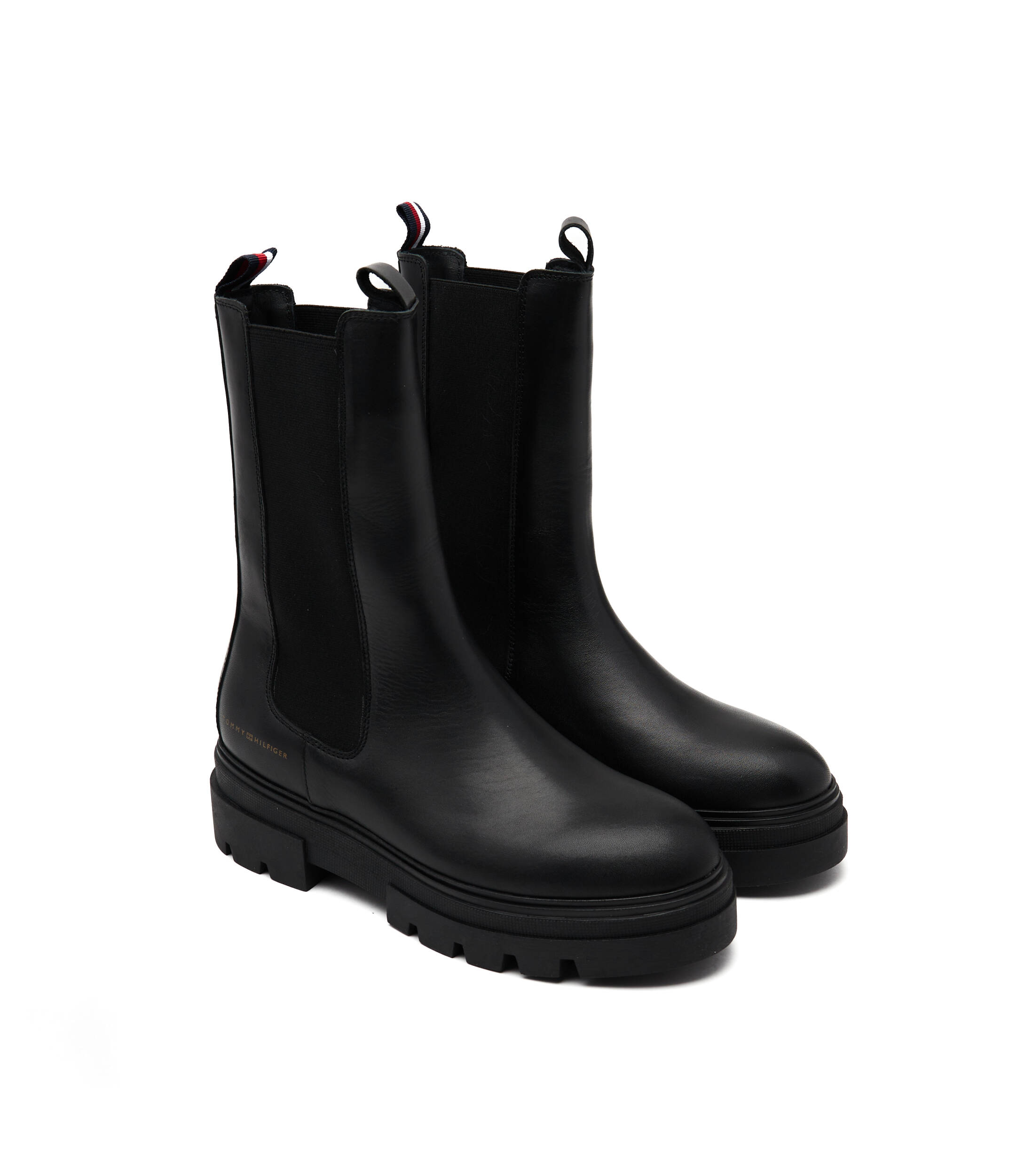 Leather jodhpur boots MONOCHROMATIC CHELSEA Tommy Hilfiger | Black ...