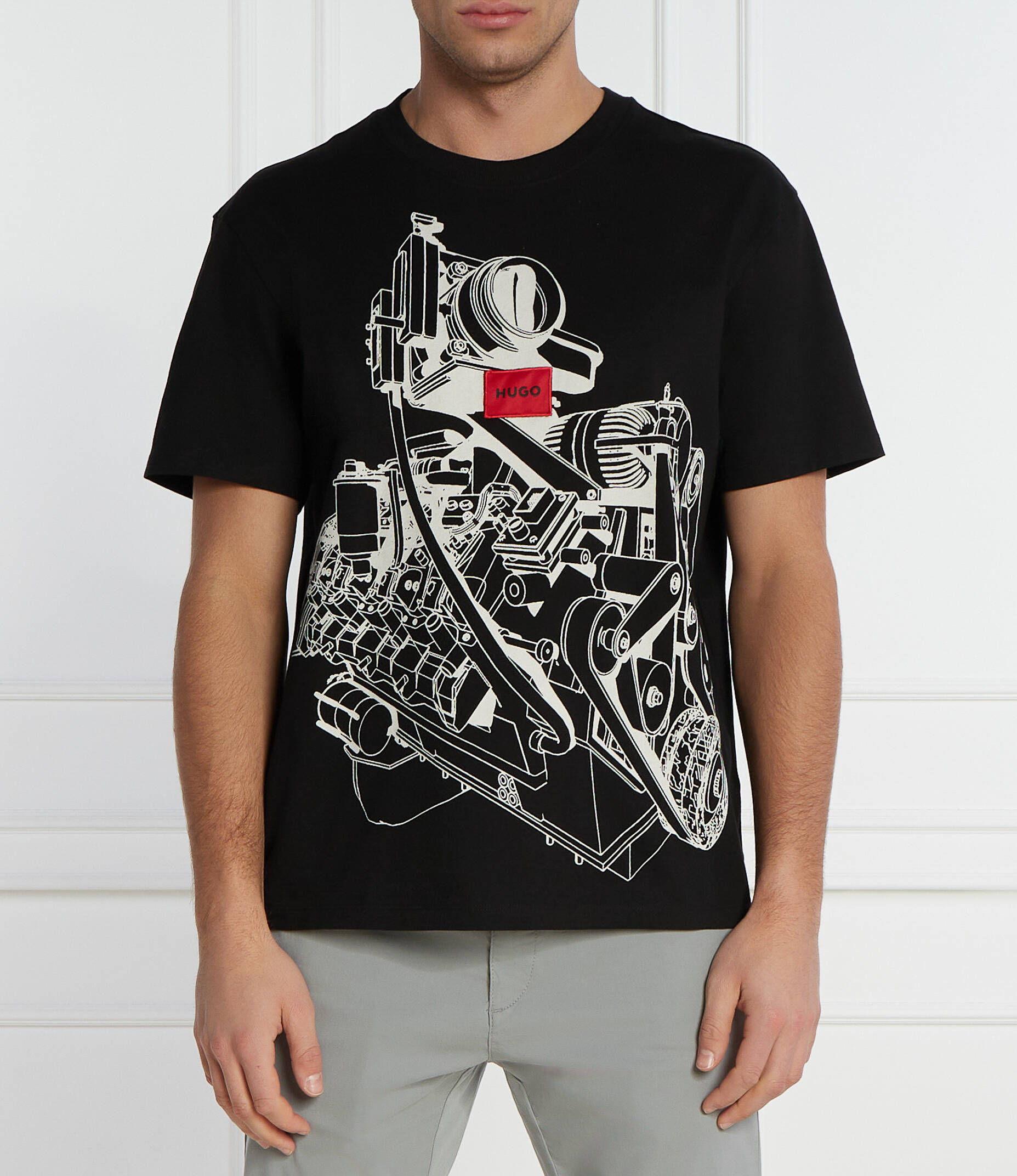 t-shirt dacifico HUGO | loose fit | color Black | Gomez.pl/en