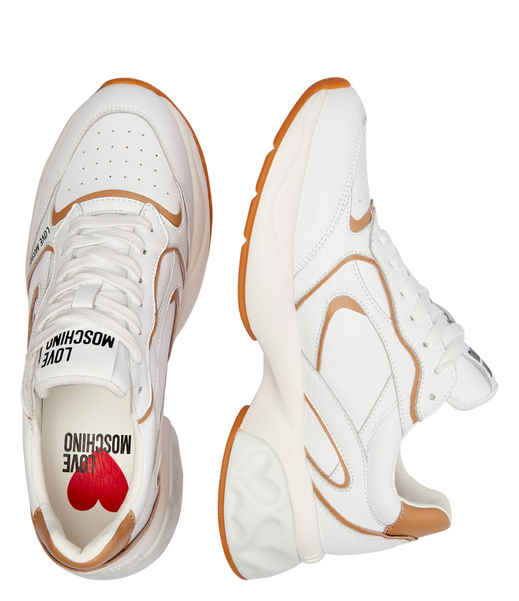 Leather sneakers CRYSTAL60 Love Moschino | color White