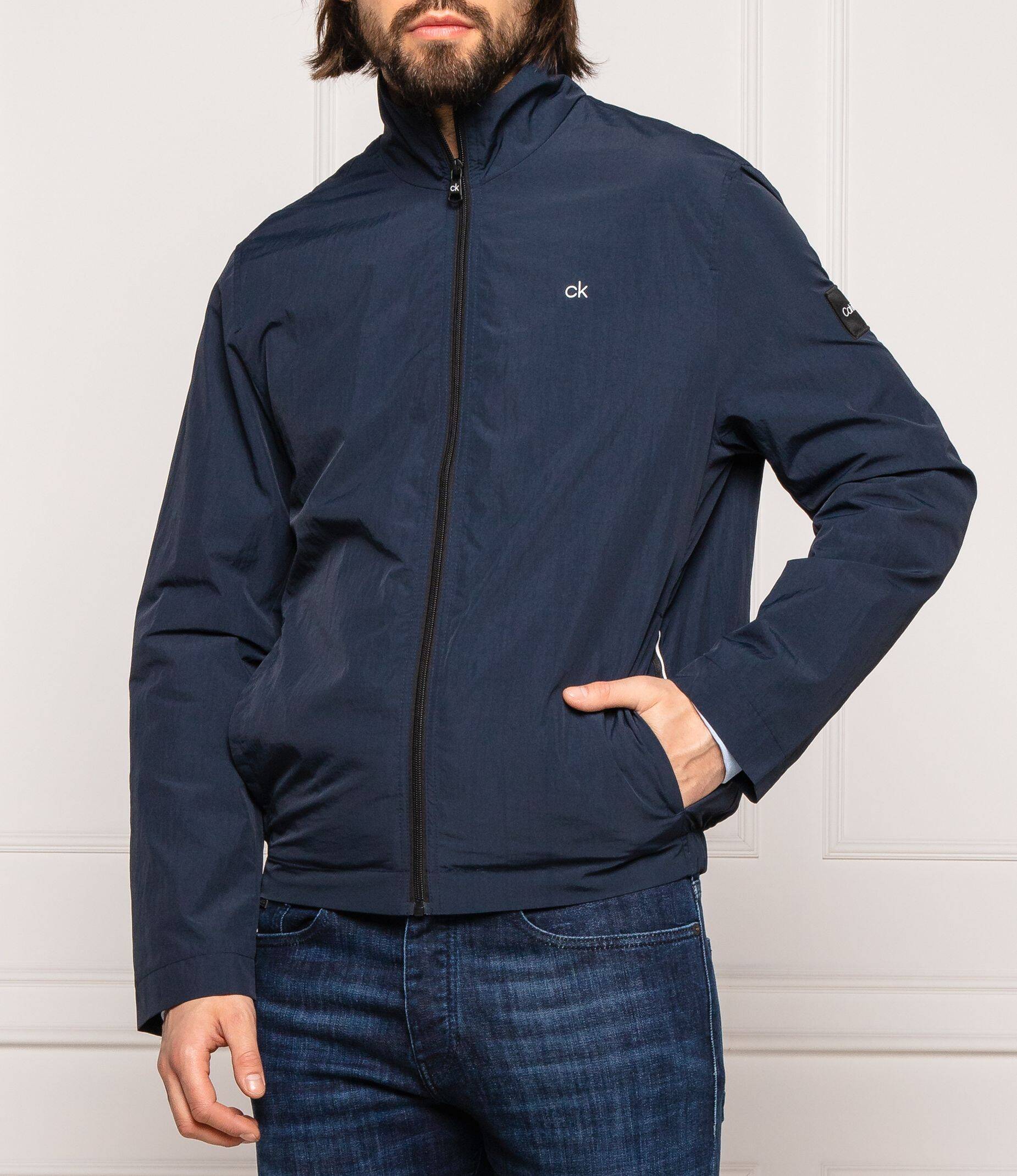 Jacket CRINKLE NYLON BLOUSON JACKET | Regular Fit Calvin Klein | Navy ...