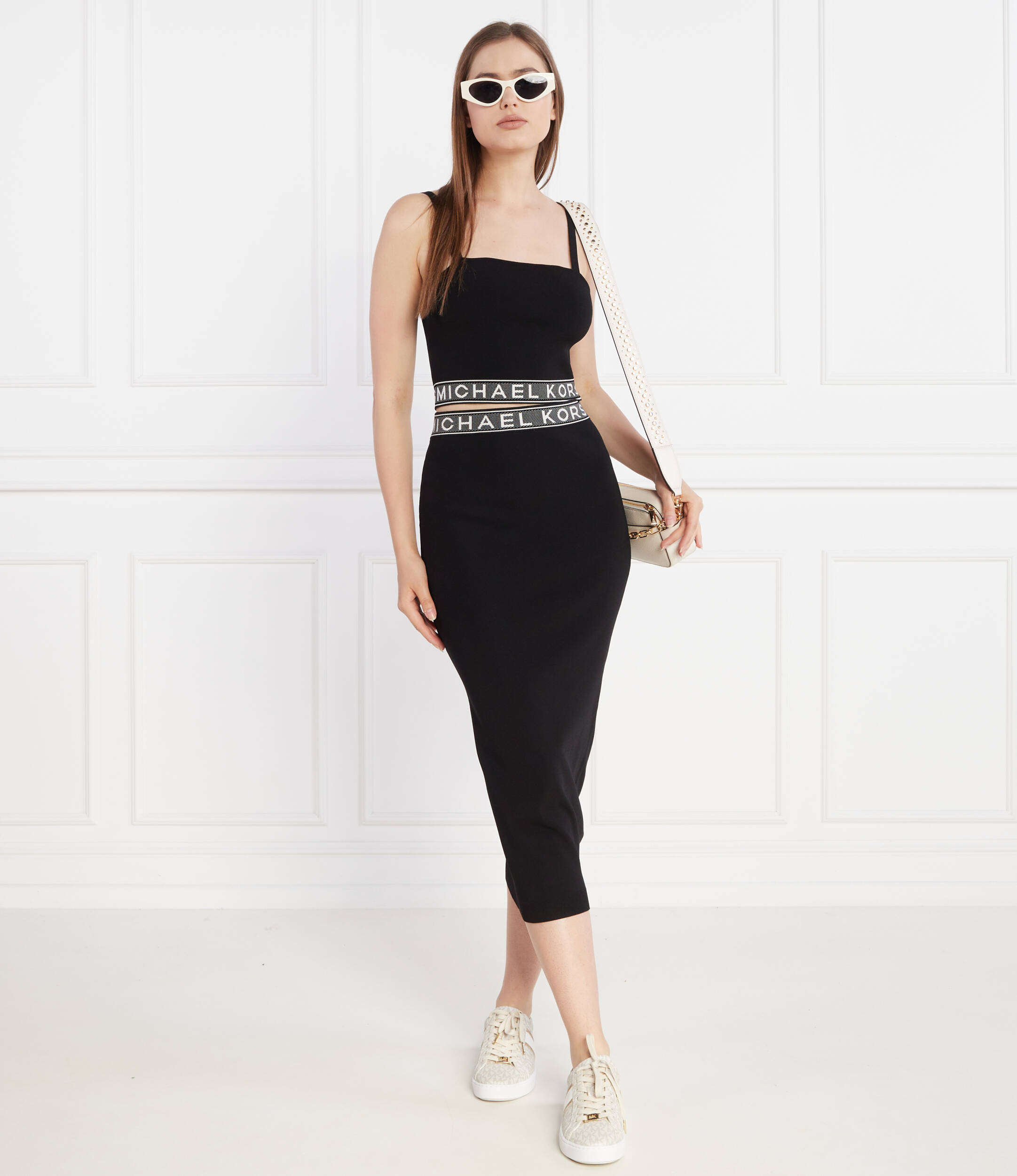 スカート Michael Kors FW23 MIDI SKIRT (MF3709I33D_001BLACK) Skirt Michael Kors | color Black | Gomez.pl/en