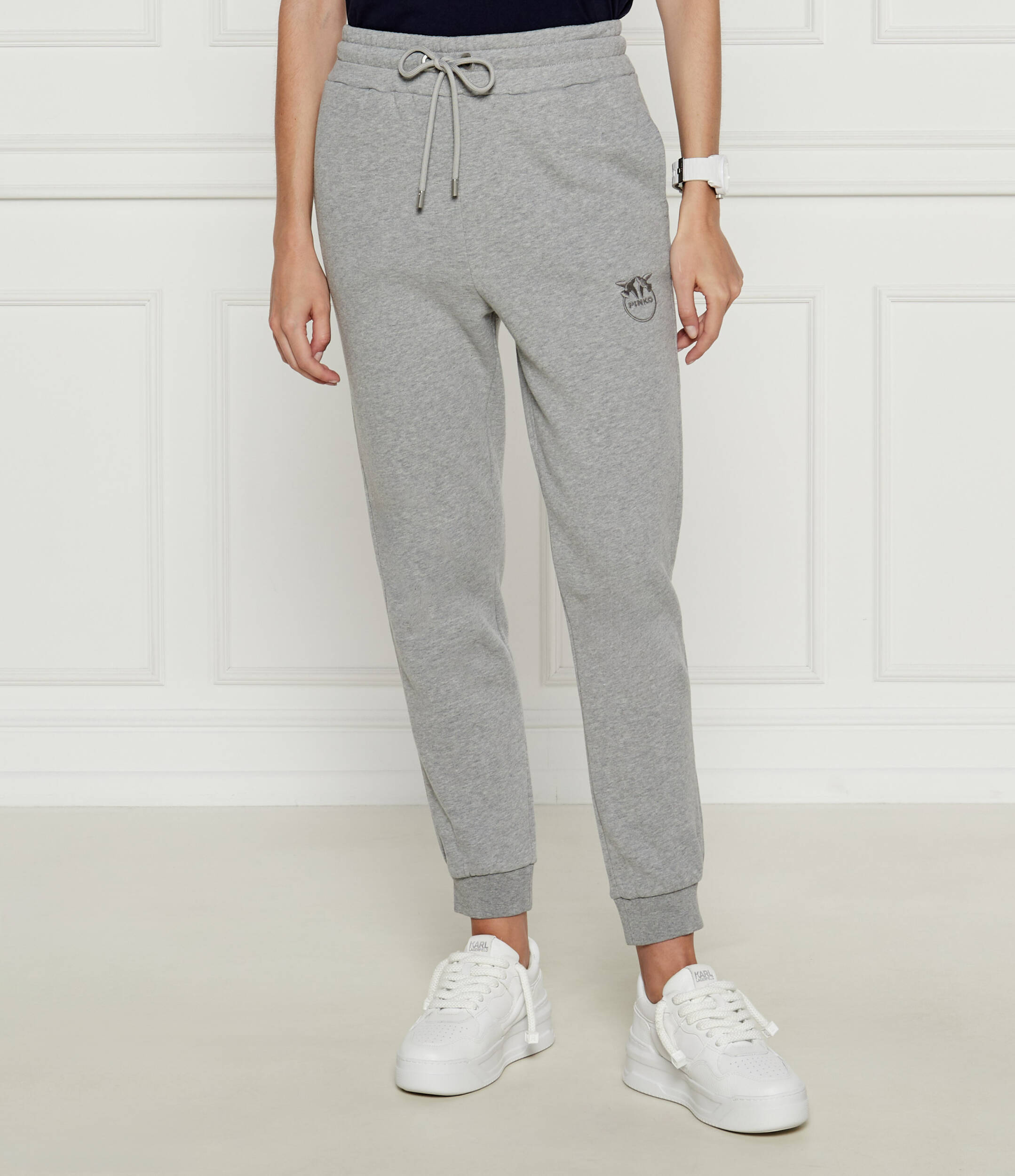 Spodnie dresowe Carico Pinko | Regular Fit | kolor Szary