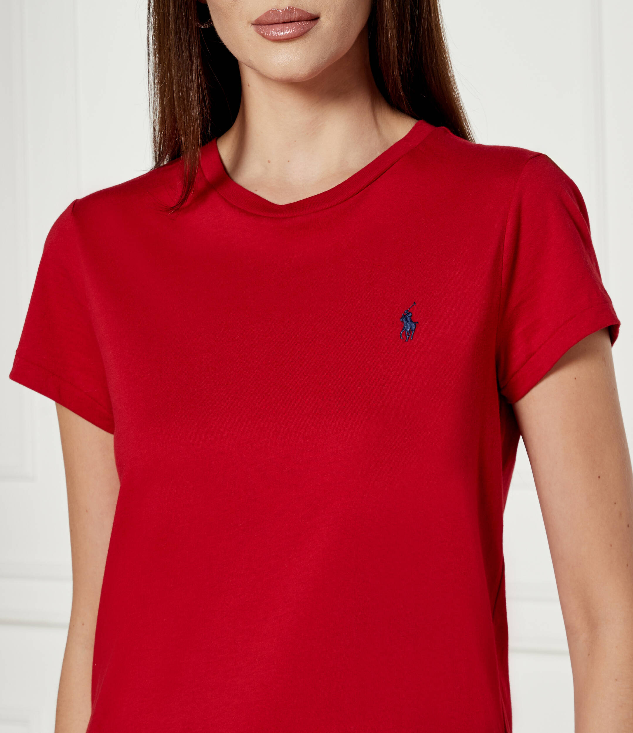 Tシャツ・カットソー POLO RALPH LAUREN Woman T-Shirt Red 211959270 001 Polo Ralph Lauren t-shirt with logo in red | ASOS