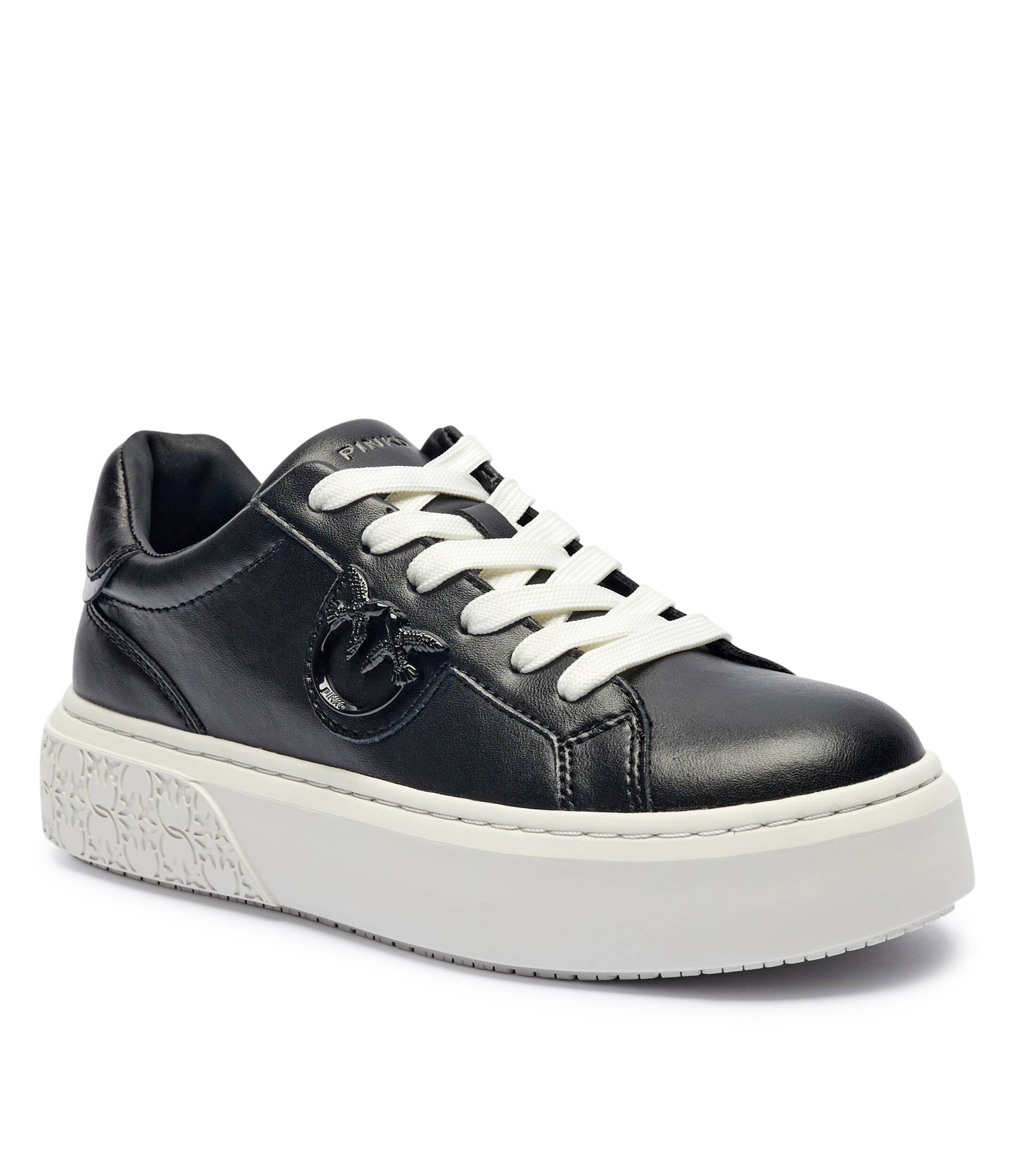Skórzane sneakersy YOKO 12 Pinko | kolor Czarny | Gomez.pl