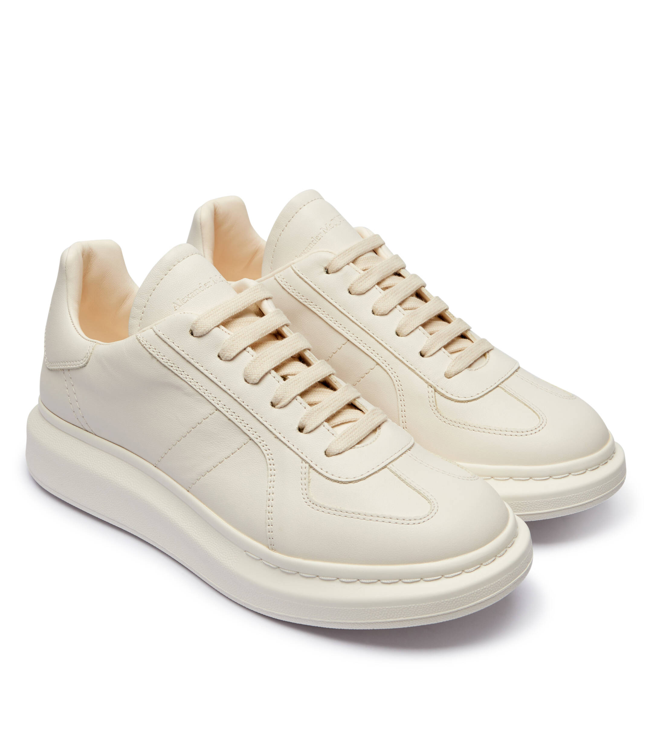 スニーカー Tread Sneakers - Alexander McQueen - Leather - Beige Men's Luxury Sneakers - Alexander McQueen Tread Slick Low